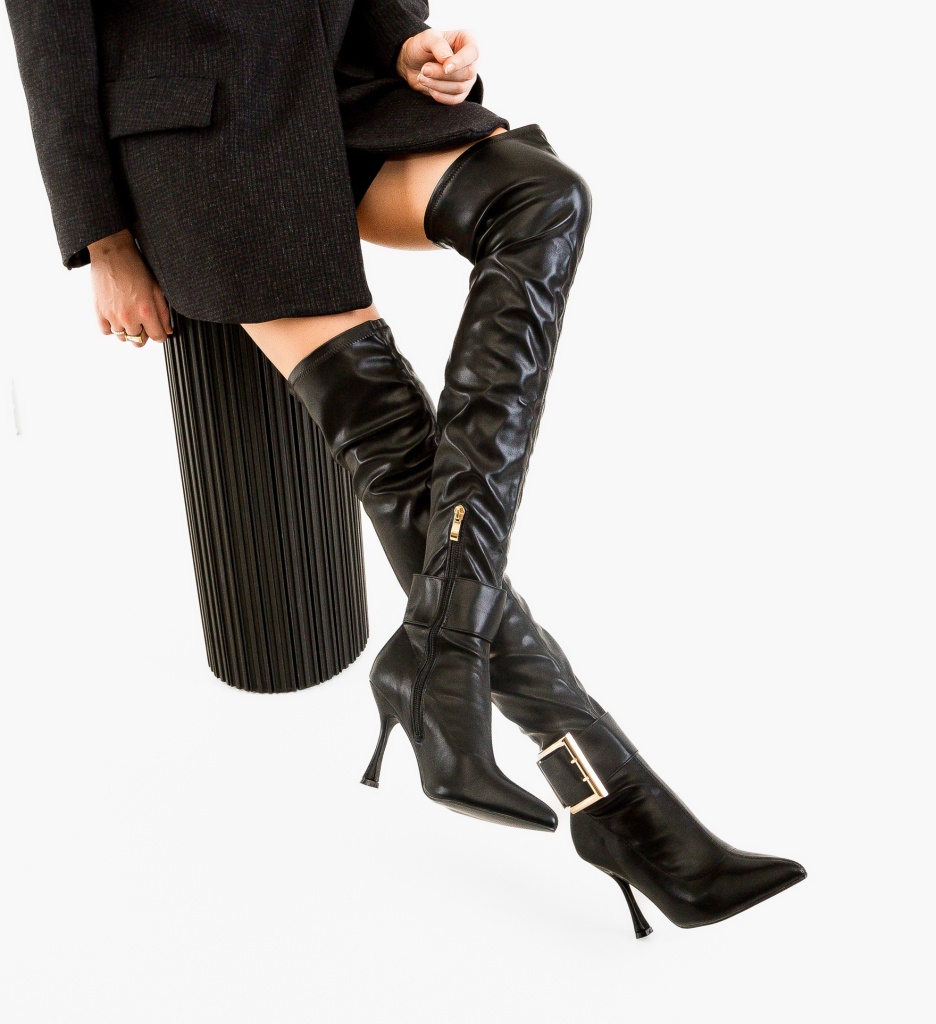 Cizme Solenne Negre | Eleganță și Stil