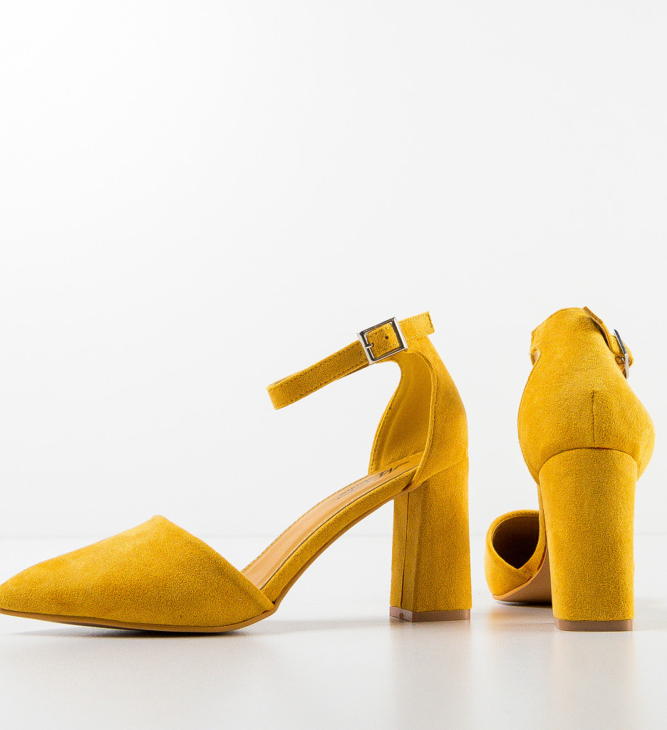 Pantofi Dama Galbeni | Toc Eleganți Dolan - imagine 7