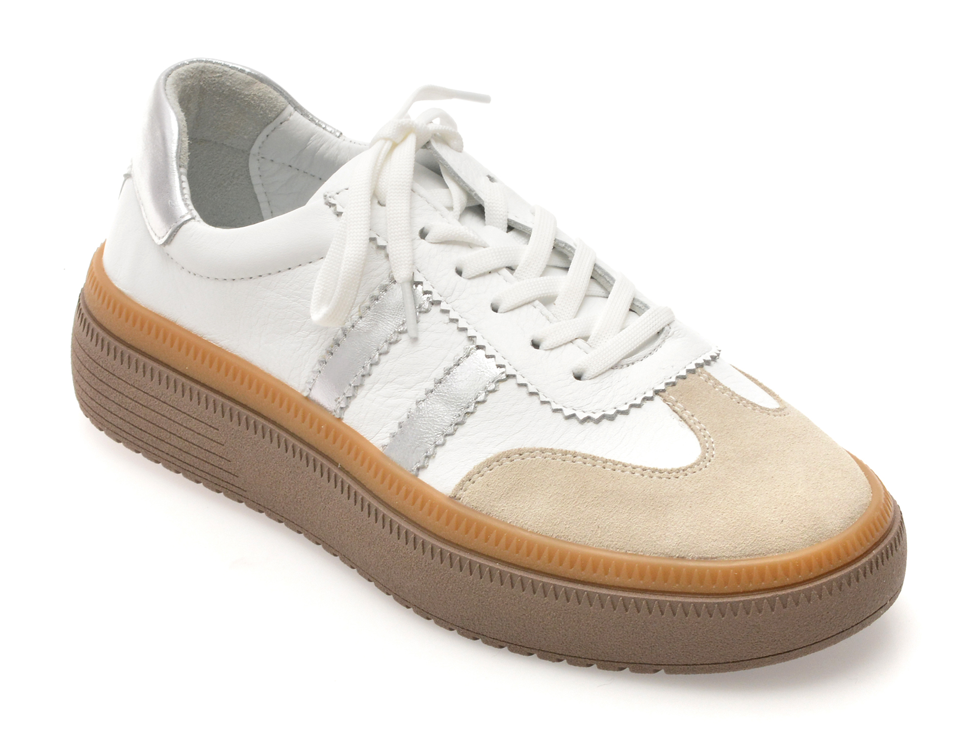 Pantofi sport GRYXX albi din piele naturală