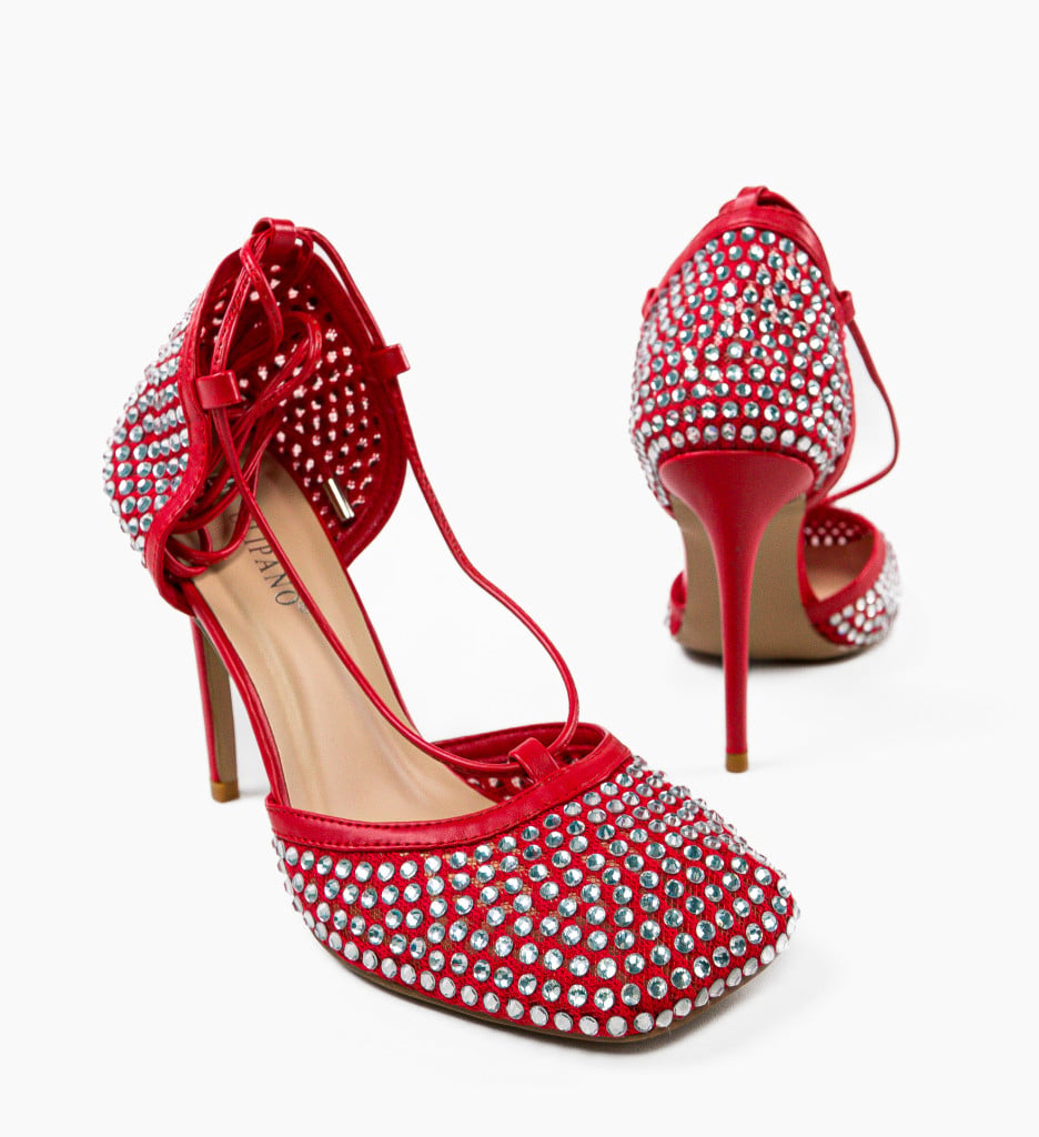 Pantofi Dama Rosii cu Toc Delores - Eleganță - imagine 12