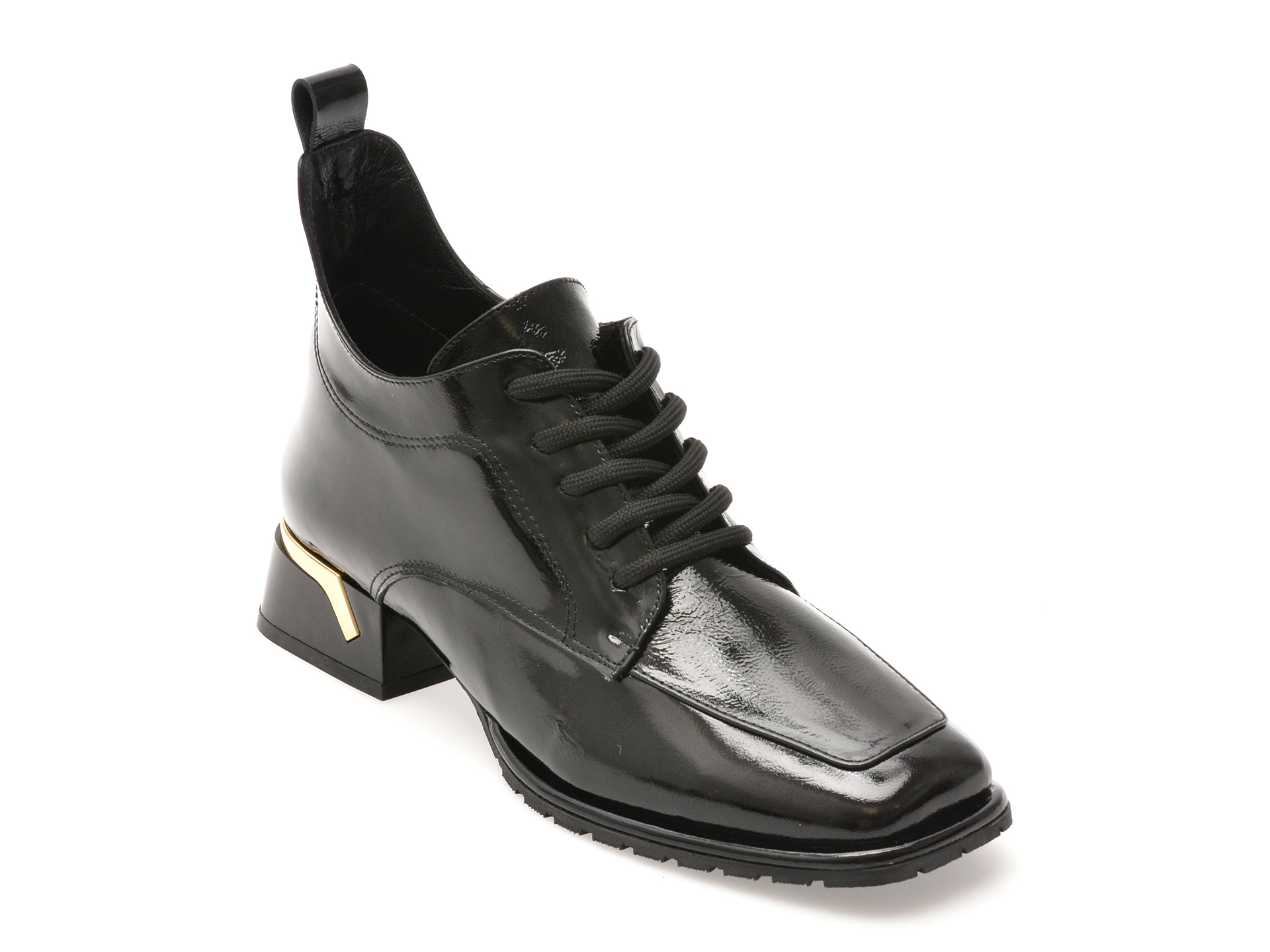 Ghete Epica Piele Lacuita Negre