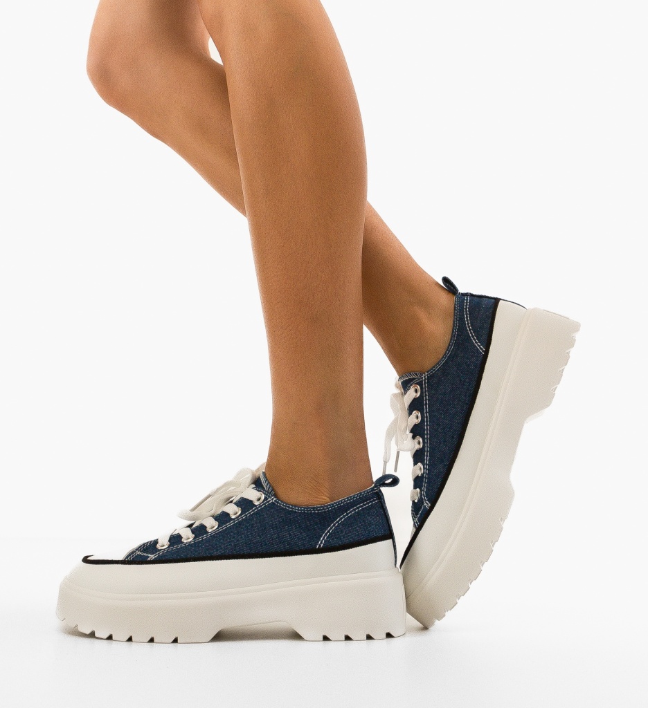 Pantofi Sport Lin Albastri - Confort și Stil - imagine 4