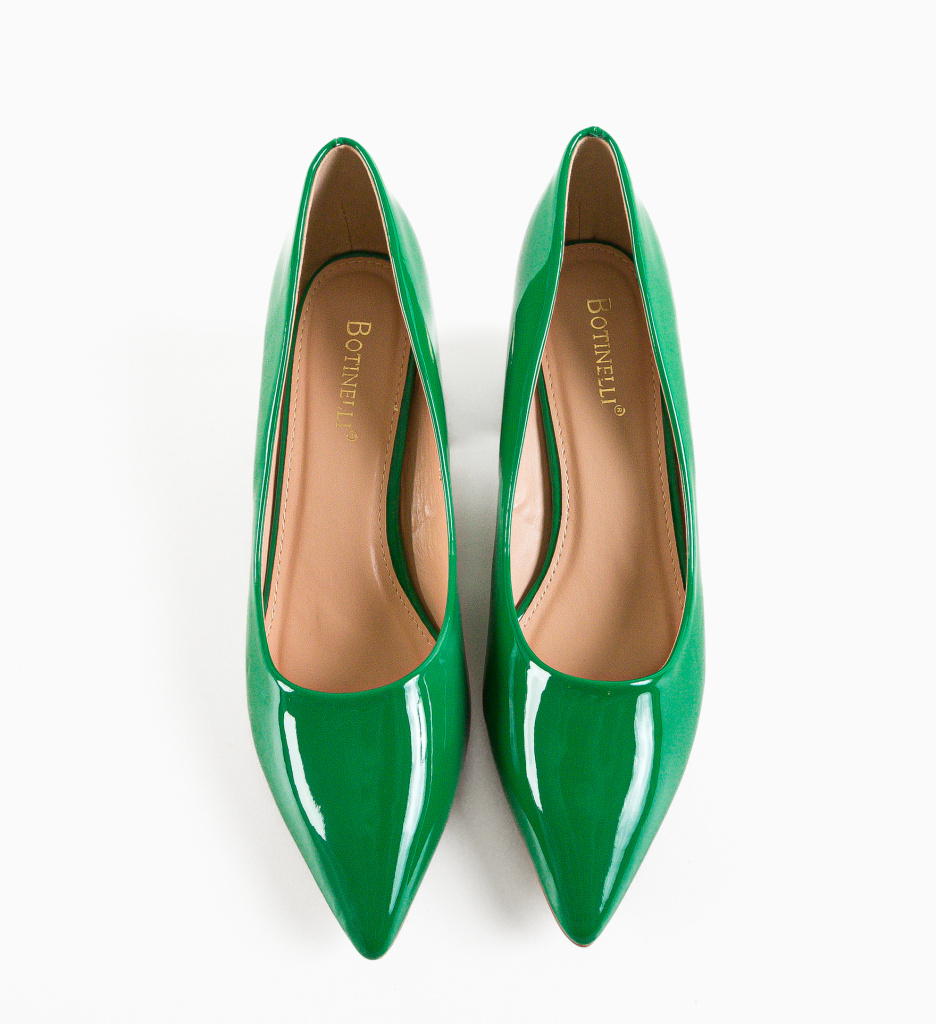 Pantofi Fedlimi Verzi cu Toc Eleganți - imagine 8