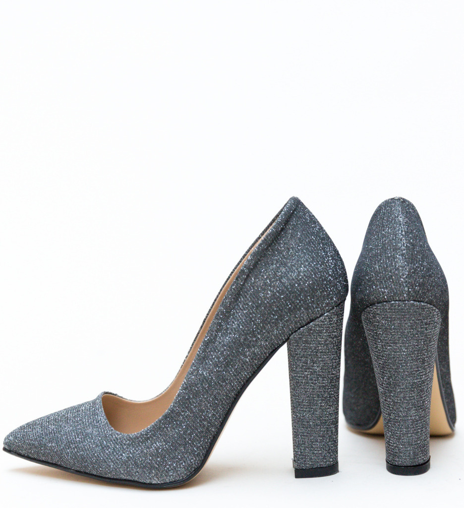 Pantofi cu Toc Guevara Gri | Eleganță Asigurată - imagine 4