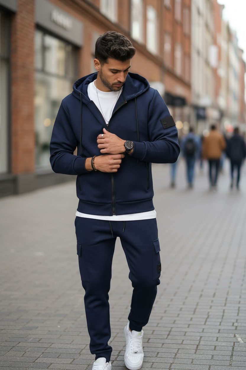Trening Barbati Slim Fit Bleumarin | Premium