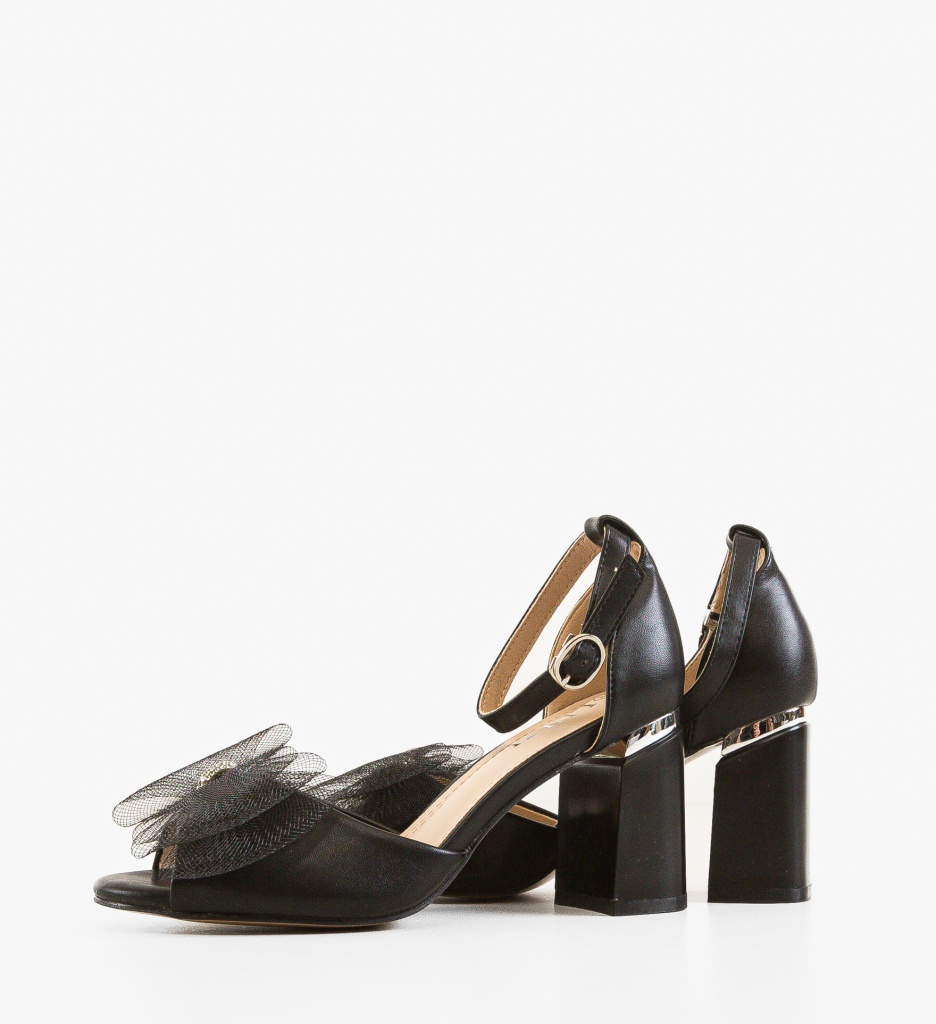 Sandale cu Toc Fintan Negre | Eleganță și Stil - imagine 4