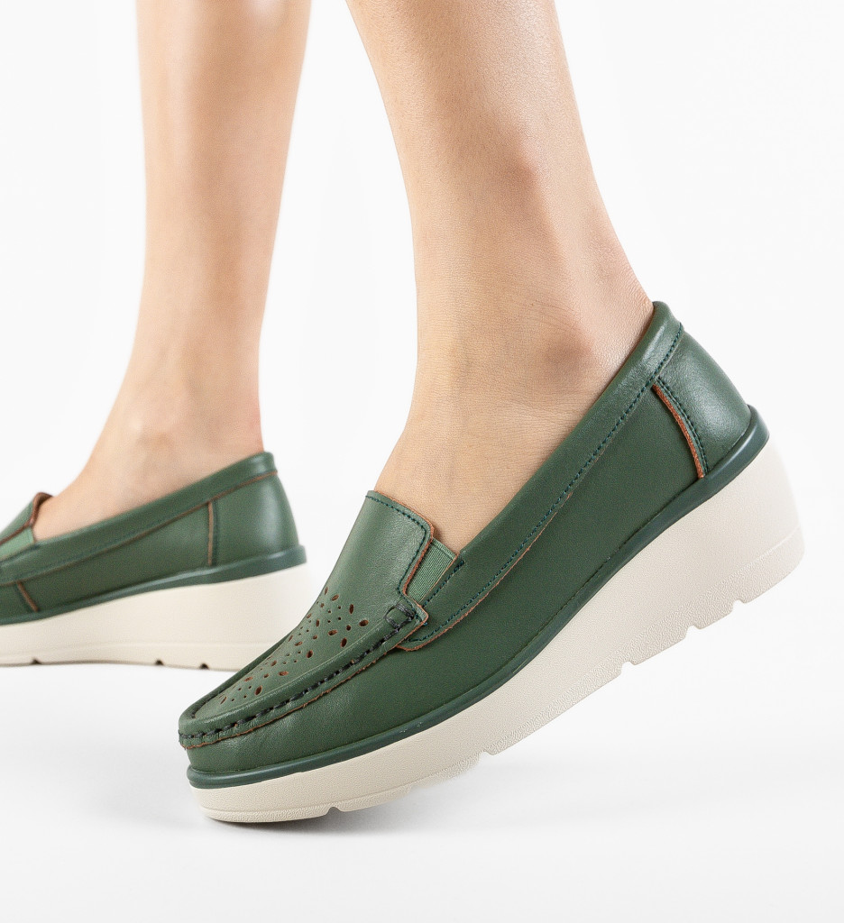 Pantofi Casual Verzi Atic | Confort Zilnic