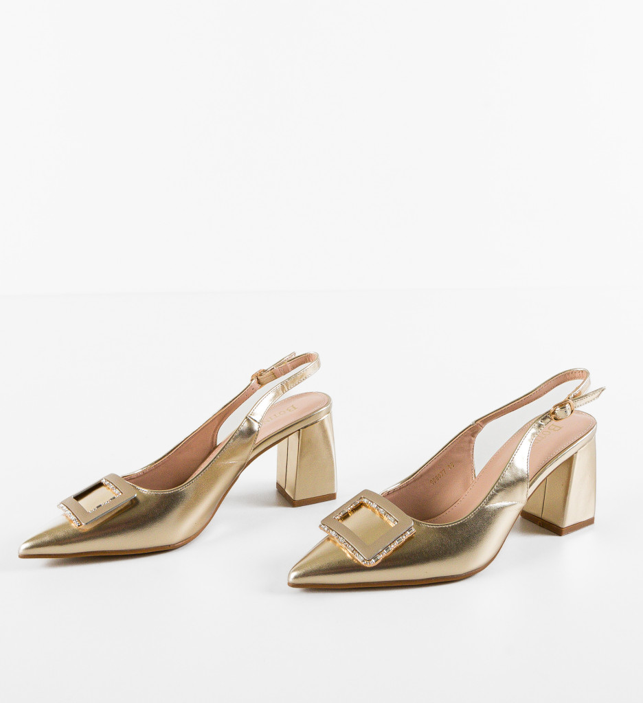Pantofi Gentalya Aurii - Eleganță și Stil - imagine 11