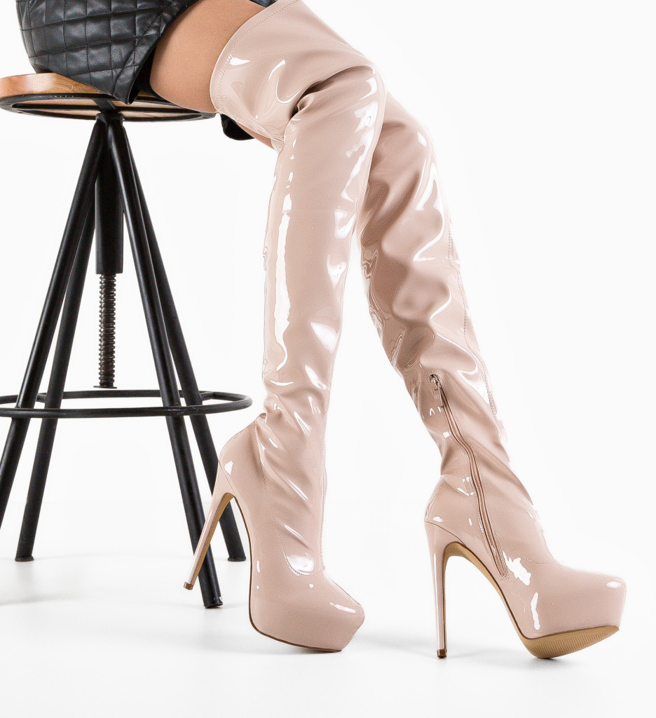 Cizme dama Motaks Nude - Eleganță maximă - imagine 3