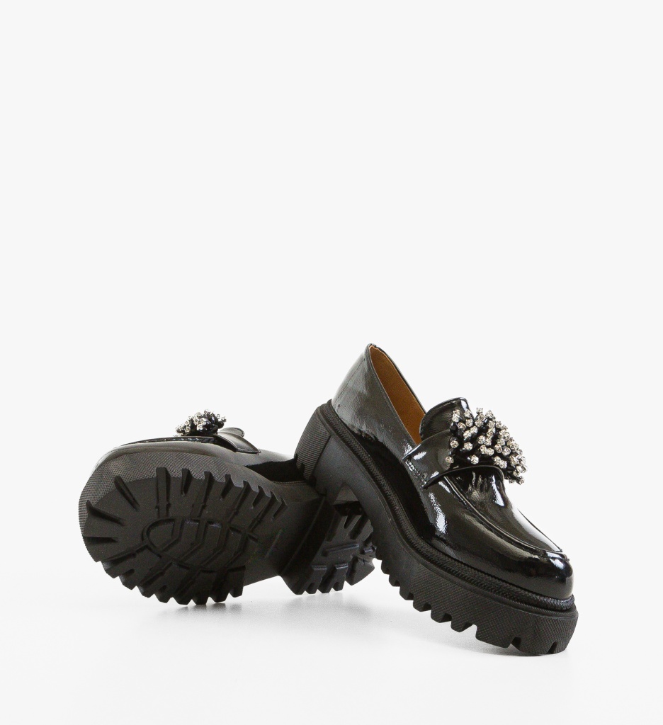 Pantofi Casual Dama Ovatte Negri – Confort și Stil - imagine 4