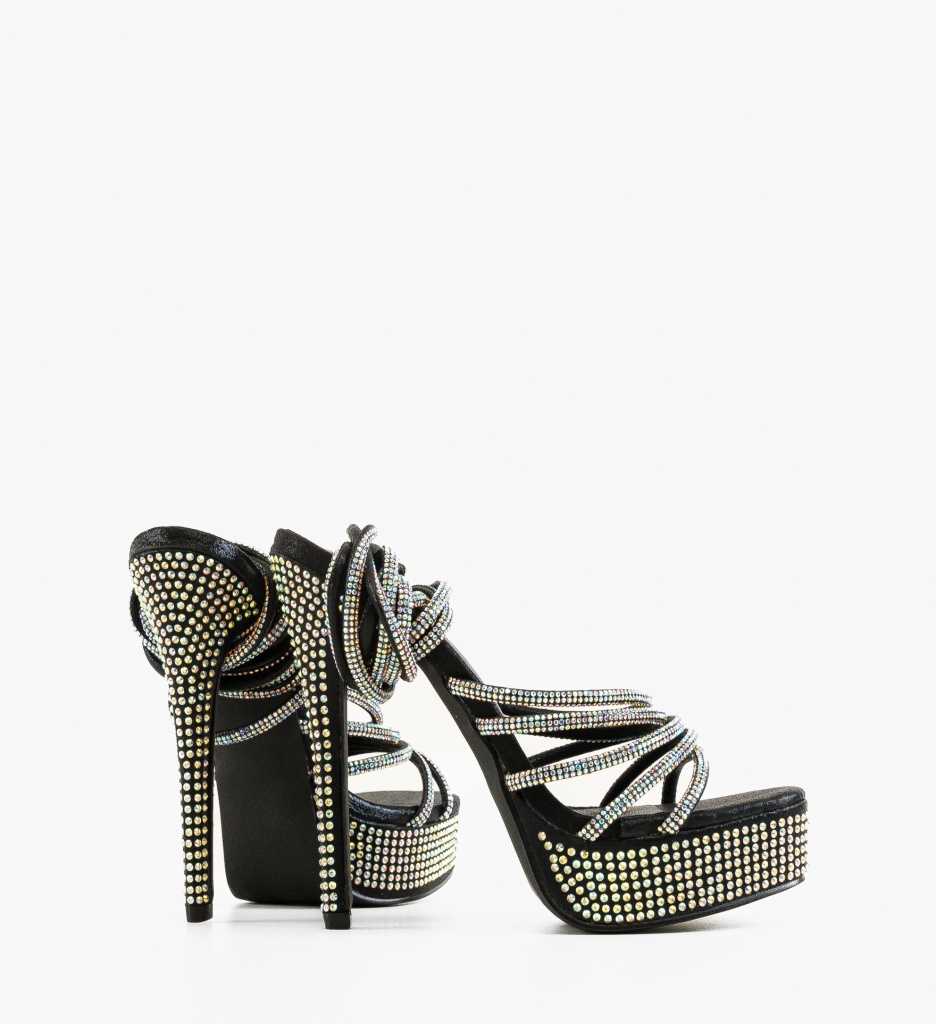 Sandale Wade cu toc negre - Eleganță și stil - imagine 3
