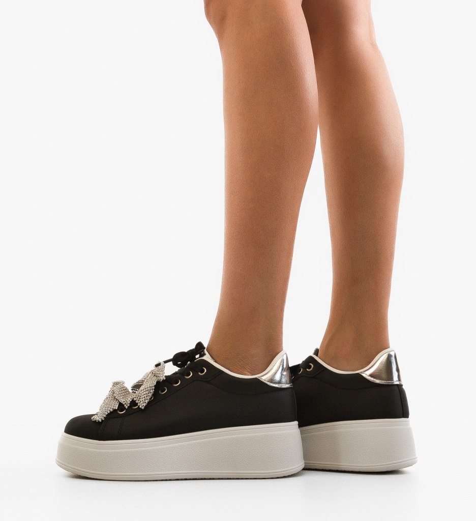 Sneakers Dama Hillam Negri - Stil Urban Activ - imagine 3