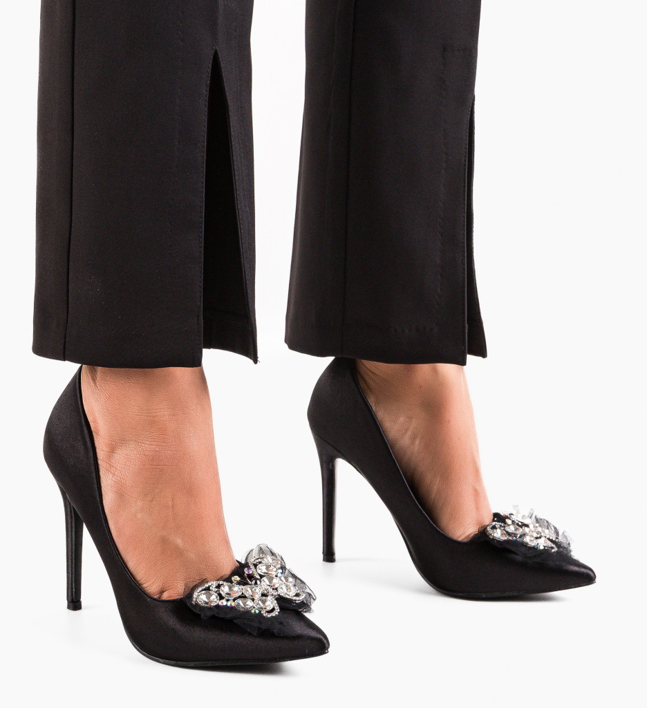 Pantofi cu Toc Negri Neanyta | Stil Impecabil - imagine 3
