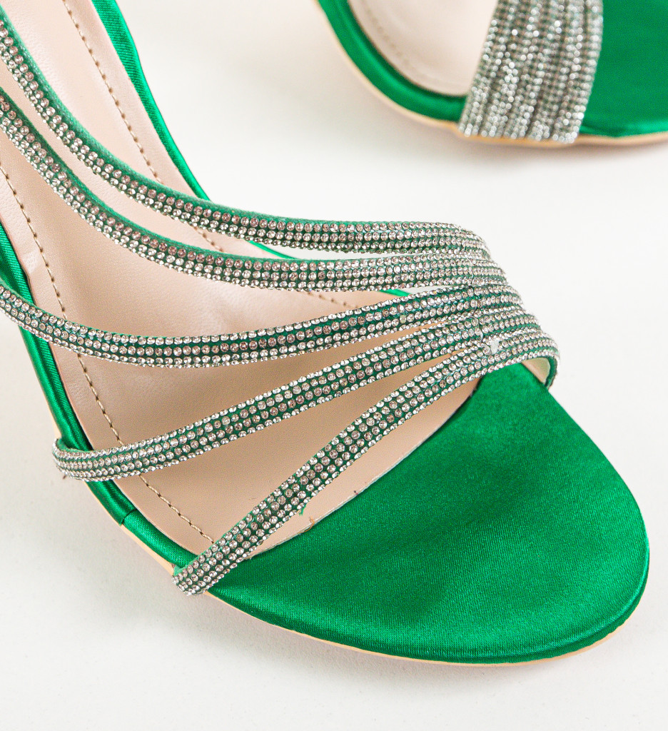 Sandale Toc Bastille Verzi | Model Elegant Dama - imagine 10
