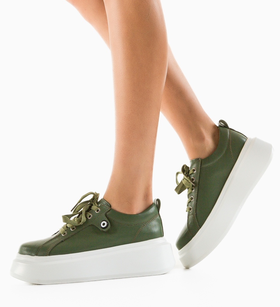 Pantofi Casual Nuandre Verzi - Confort Zi de Zi - imagine 5