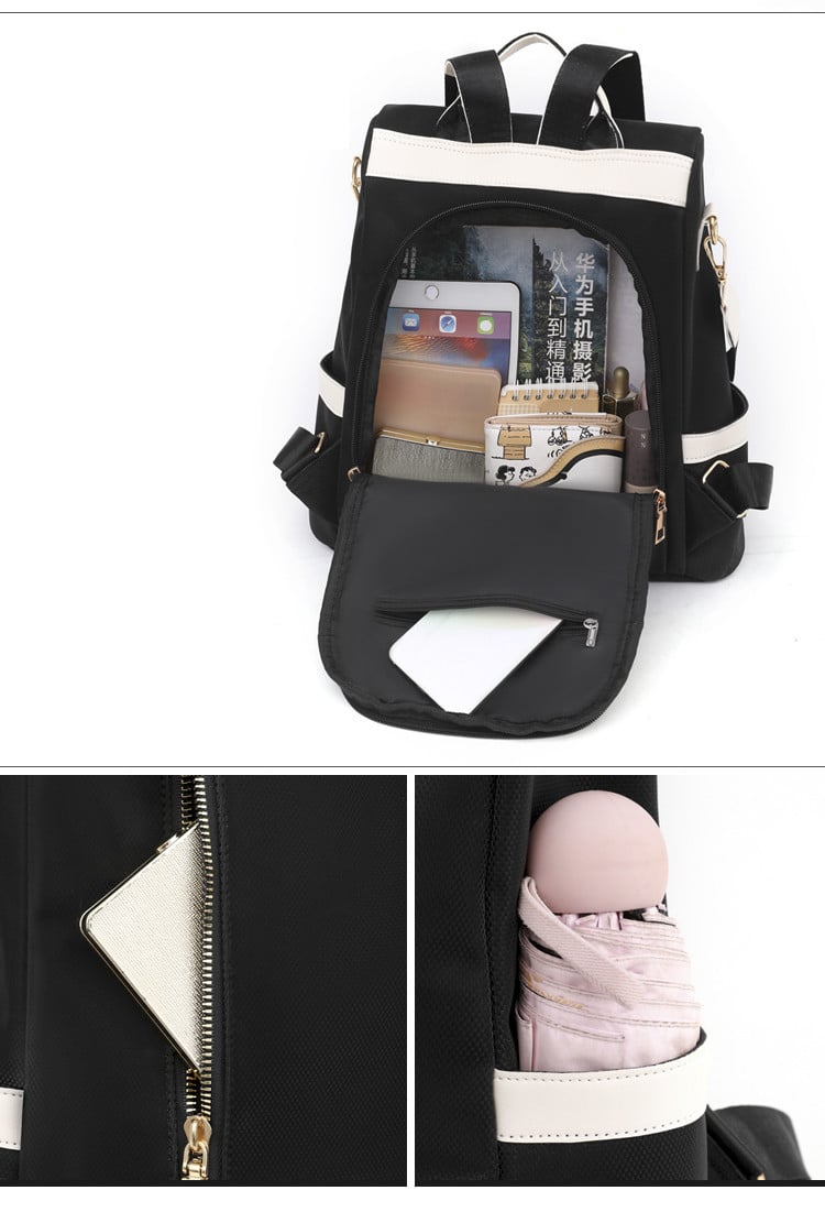 Rucsac Delis Carla GT2173 Antifurt Alb/Roz - imagine 4