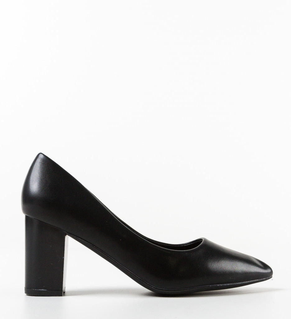 Pantofi Boyleb Negri cu Toc Eleganți - imagine 4