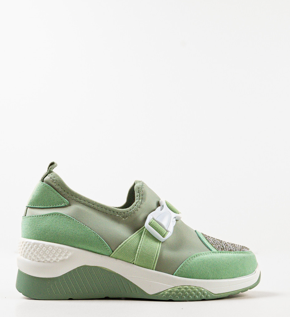 Sneakers Dama Tensive Verzi - Stil și Confort - imagine 4