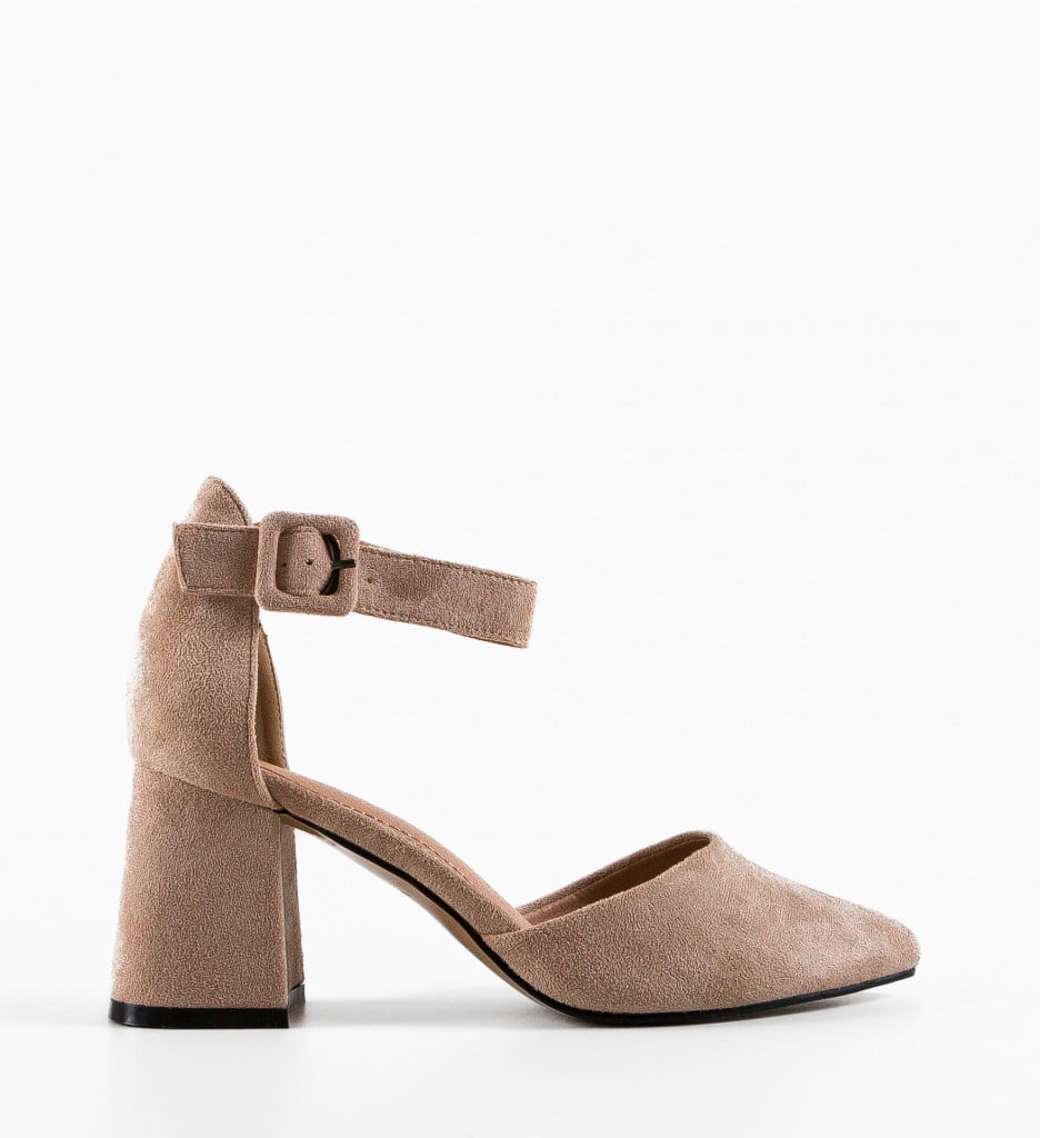 Pantofi Dama Bej cu Toc Eleganți - imagine 6
