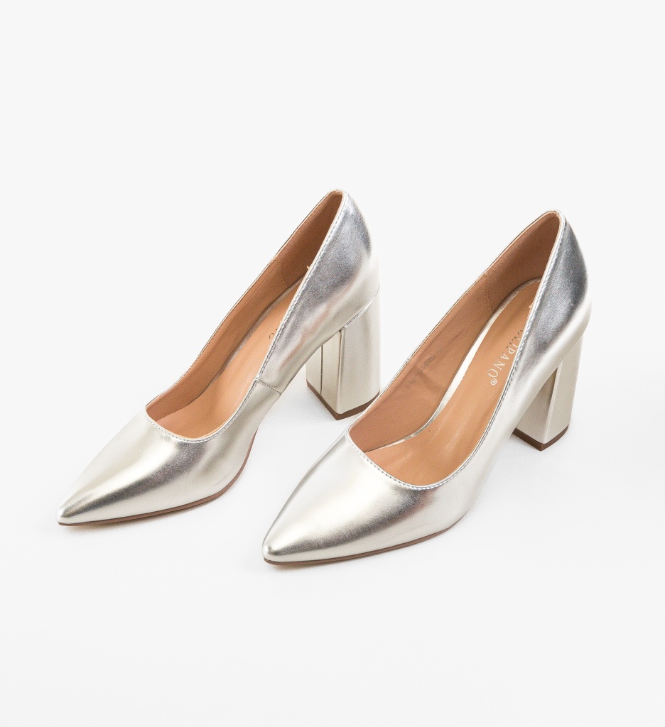 Pantofi cu Toc Argintii | Eleganță Maximă - imagine 4