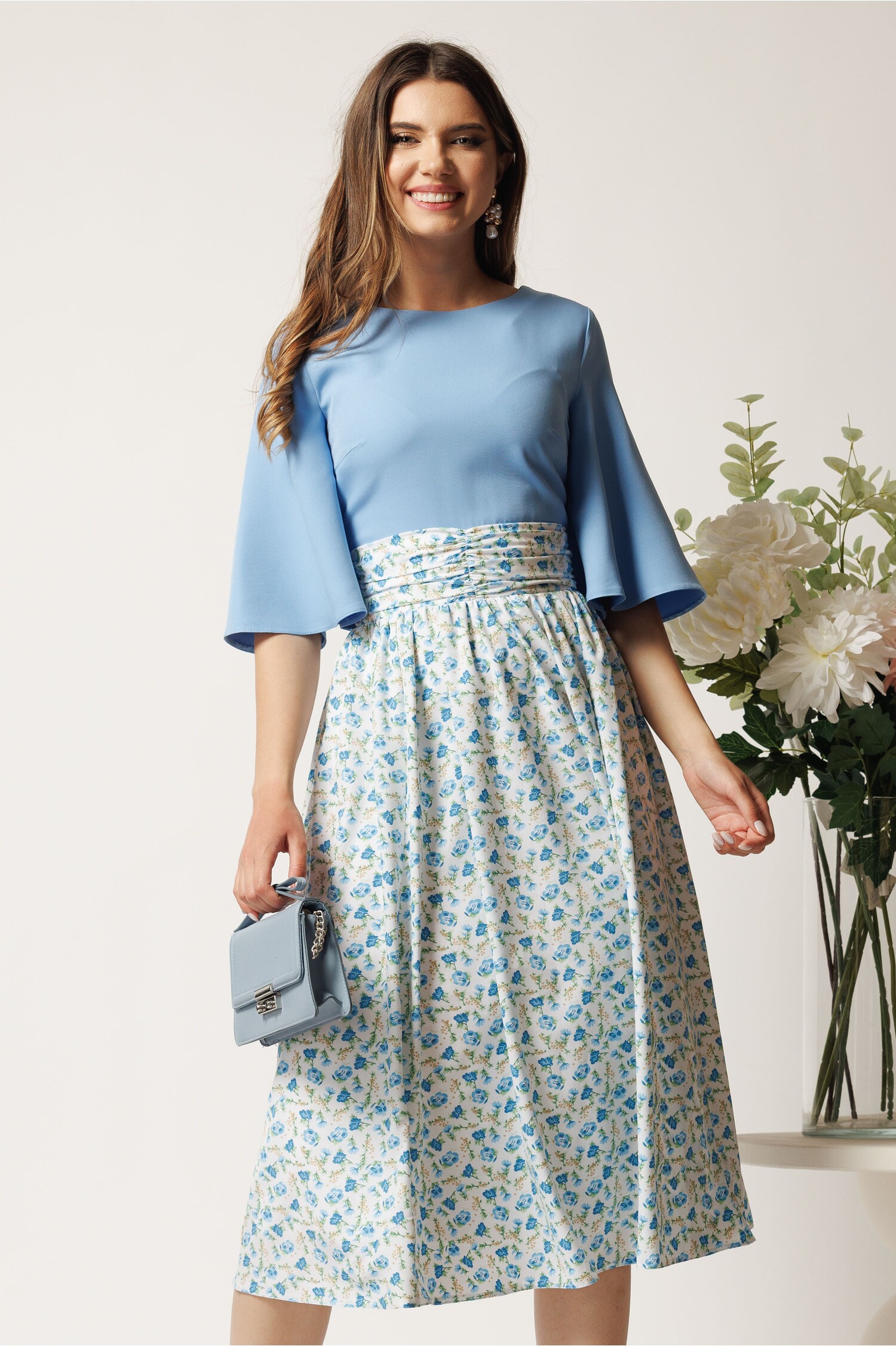 Rochie DY Fashion Bleu Eleganta pentru Cununie Civila