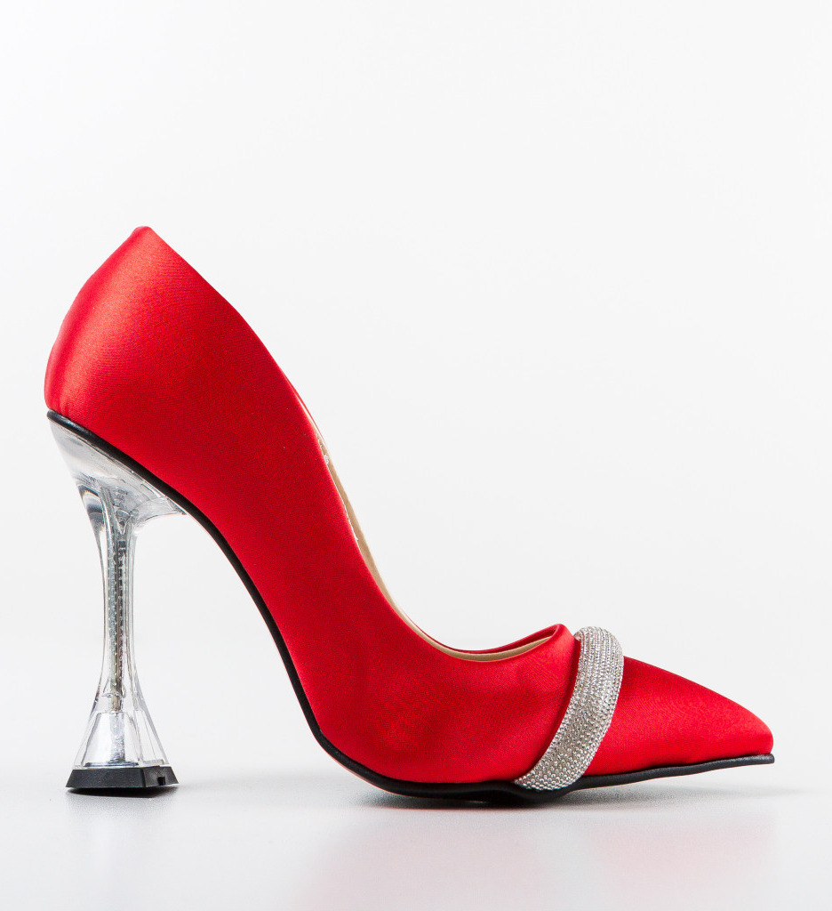 Pantofi Rosii cu Toc Eleganți Skyan - imagine 5