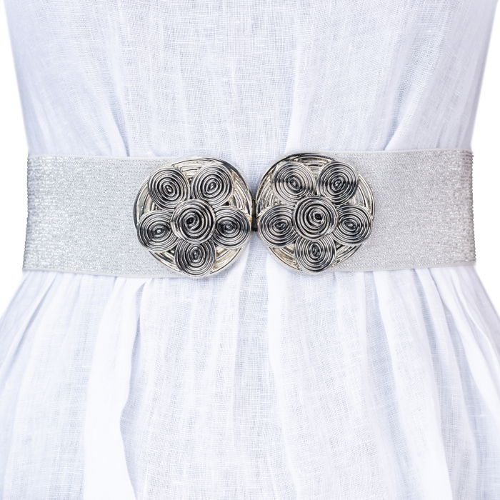 Curea Elastică Argintie Shopika | Eleganță
