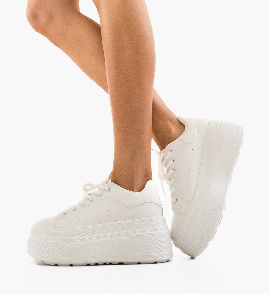 Sneakers Dama Vyha Albi - Confort și Stil Urban - imagine 4