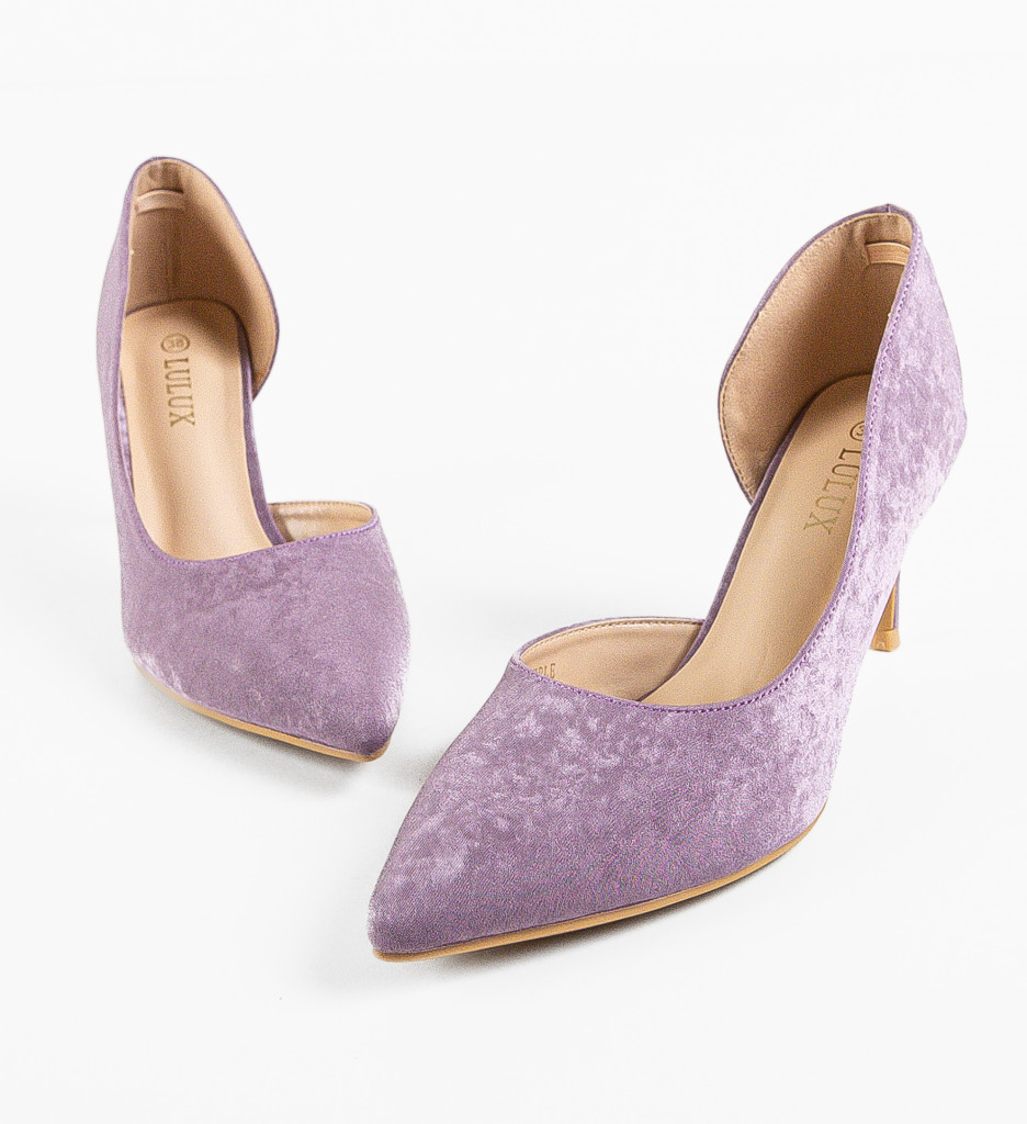 Pantofi dama Zahrao Mov cu toc - Eleganță și Stil - imagine 5