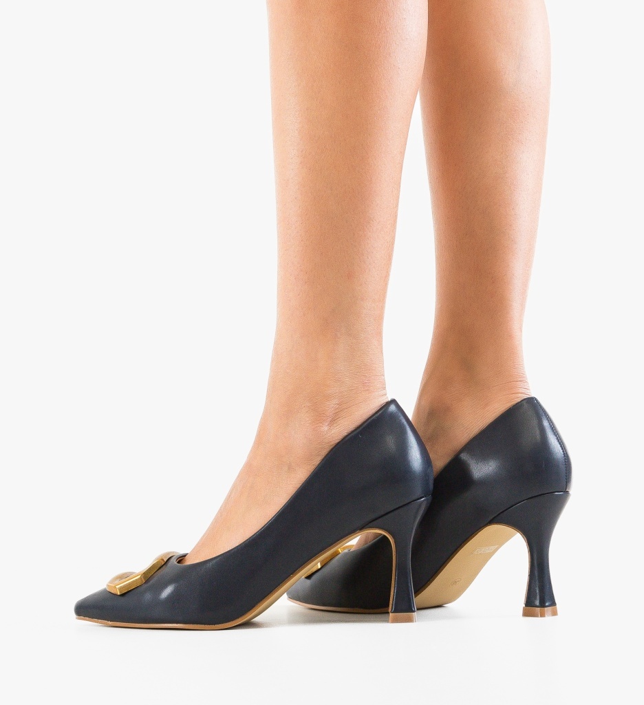 Pantofi Stiletto Dama Lynda Bleumarin - Eleganță - imagine 4