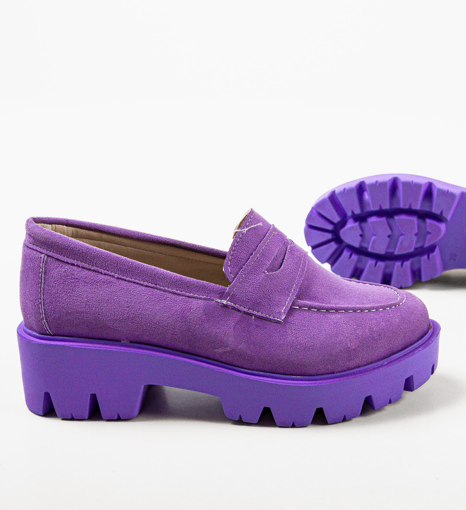 Pantofi Casual Gyna Mov | Confort și Stil - imagine 6