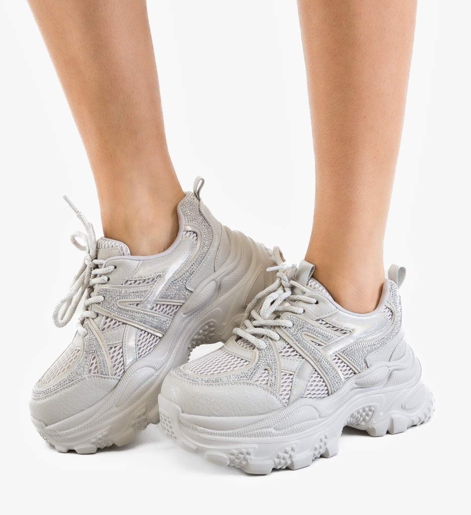 Sneakers Dama Venus Gri | Confort și Stil Sportiv