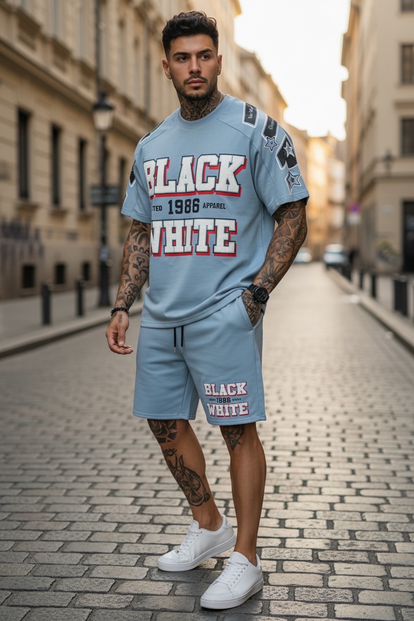 Compleu Vară Tricou și Pantaloni Comod