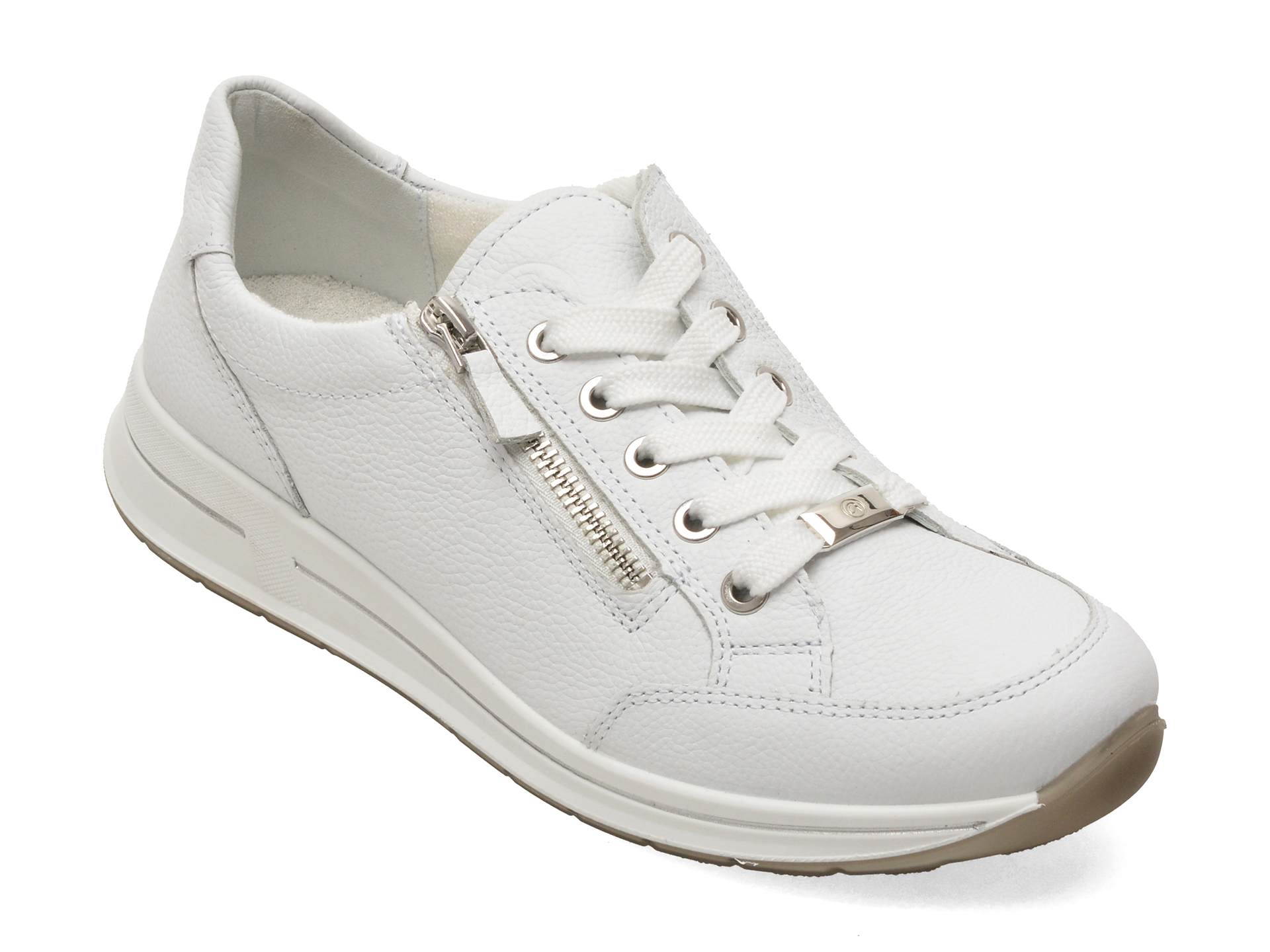 Pantofi Sport Ara albi din piele naturală