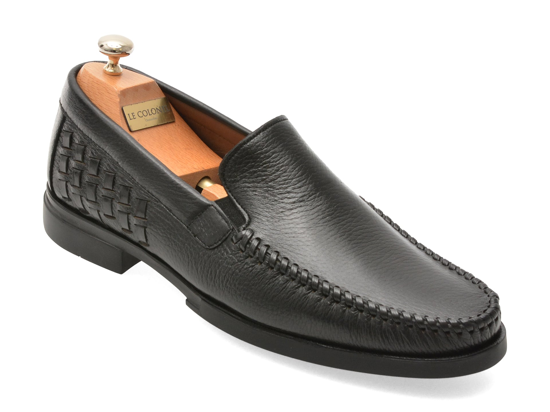 Mocasini LE COLONEL negri din piele naturală