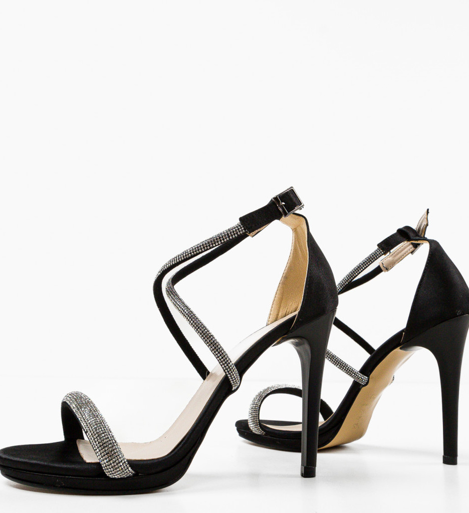 Sandale cu Toc Keef Negri 2 | Eleganță și Stil - imagine 6