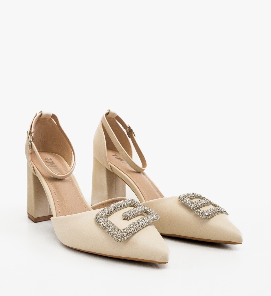 Pantofi cu toc Gimi Bej – Eleganță și Stil - imagine 5
