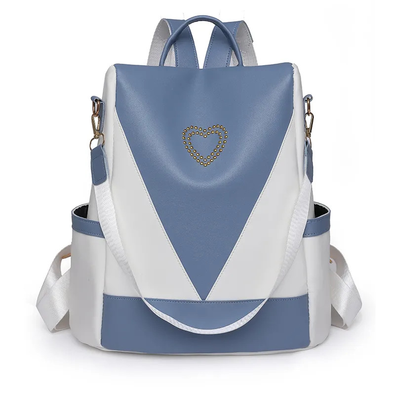 Rucsac Dama Delis Nimue GT2482 Alb/Albastru Antifurt