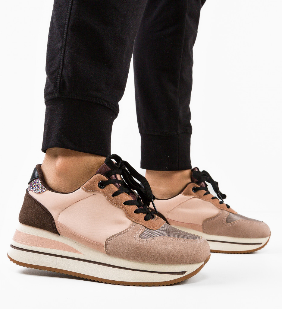 Sneakers Dama Dyonyos Roz - Confort și Stil - imagine 3