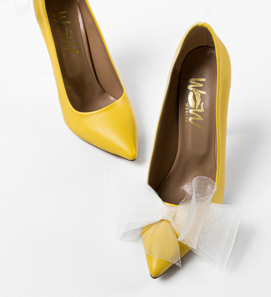 Pantofi Merlyn Galbeni - Eleganță și Stil - imagine 3