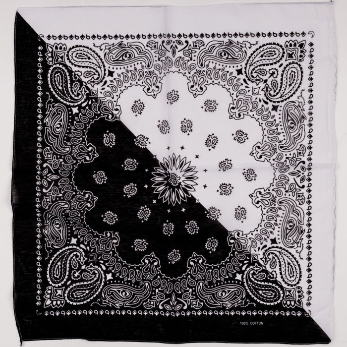 Bandana Shopika Alb-Negru | Stil Elegant Accesorii