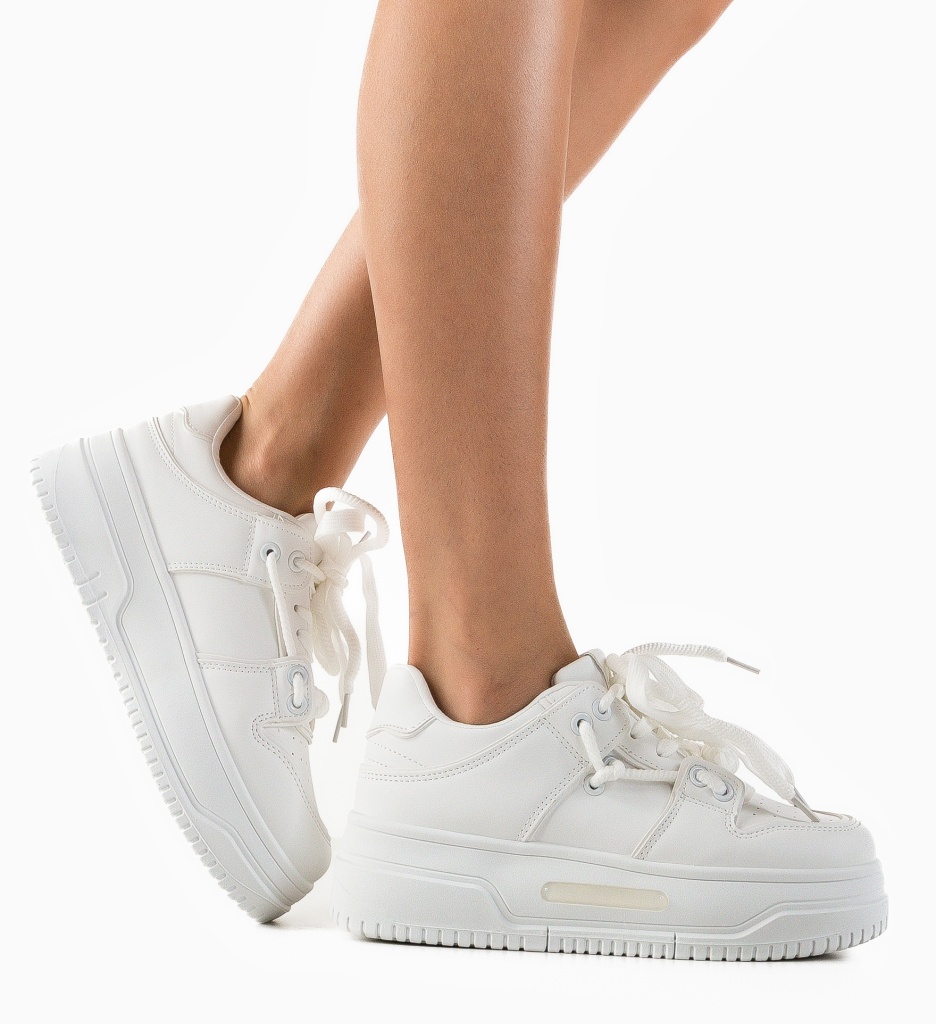 Sneakers Dama Kerim Albi | Confort și Stil - imagine 2