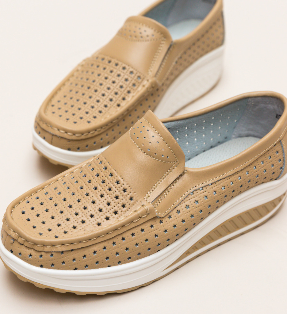Pantofi Casual Bicaz Bej - Confort și Stil - imagine 5