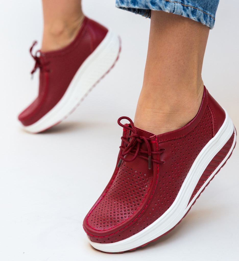 Pantofi Casual Baroco Rosii | Design Elegant