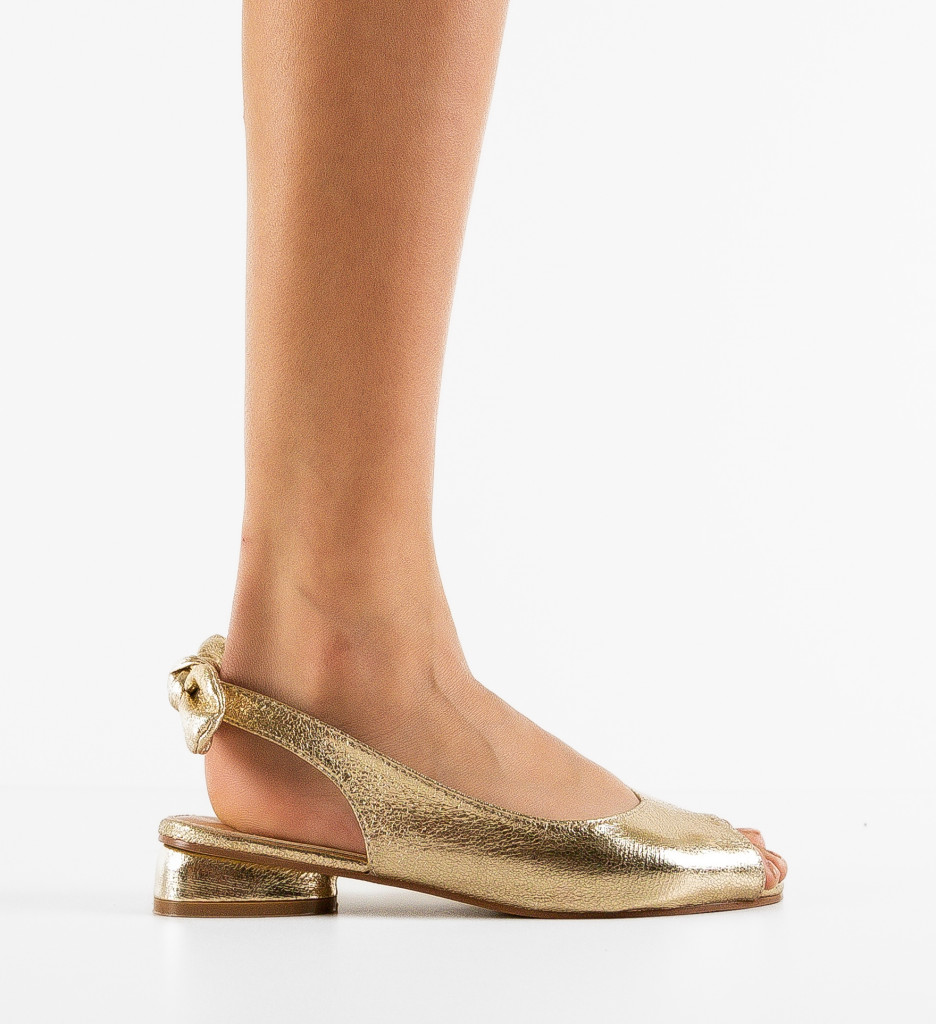 Sandale cu toc Wojc Aurii - Eleganță și Stil - imagine 4