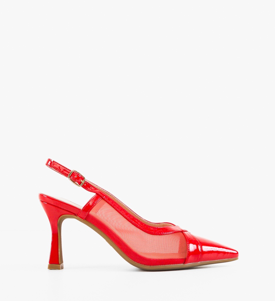Pantofi dama Jensen Rosii cu Toc Eleganți - imagine 6
