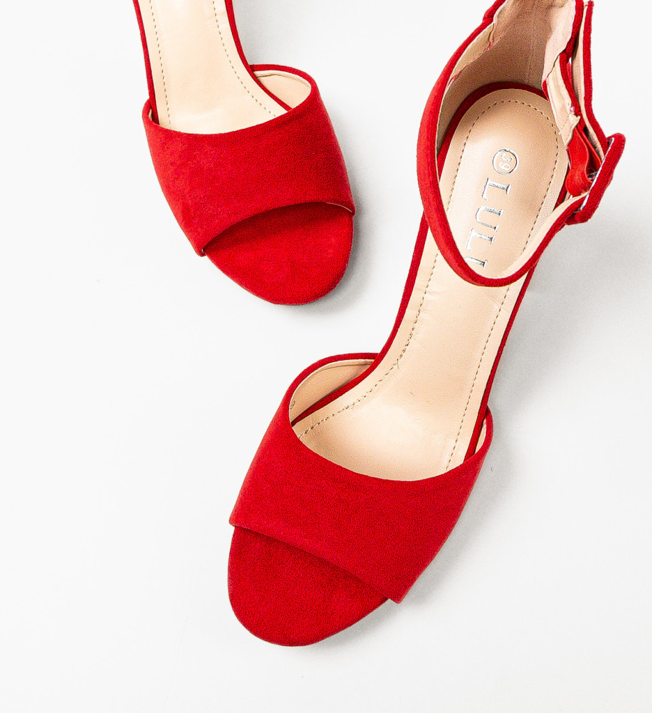 Sandale Portuguese Rosii cu Toc Elegante - imagine 5