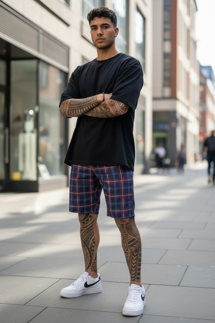 Pantaloni scurți casual cu imprimeu - Confort și Stil - imagine 2