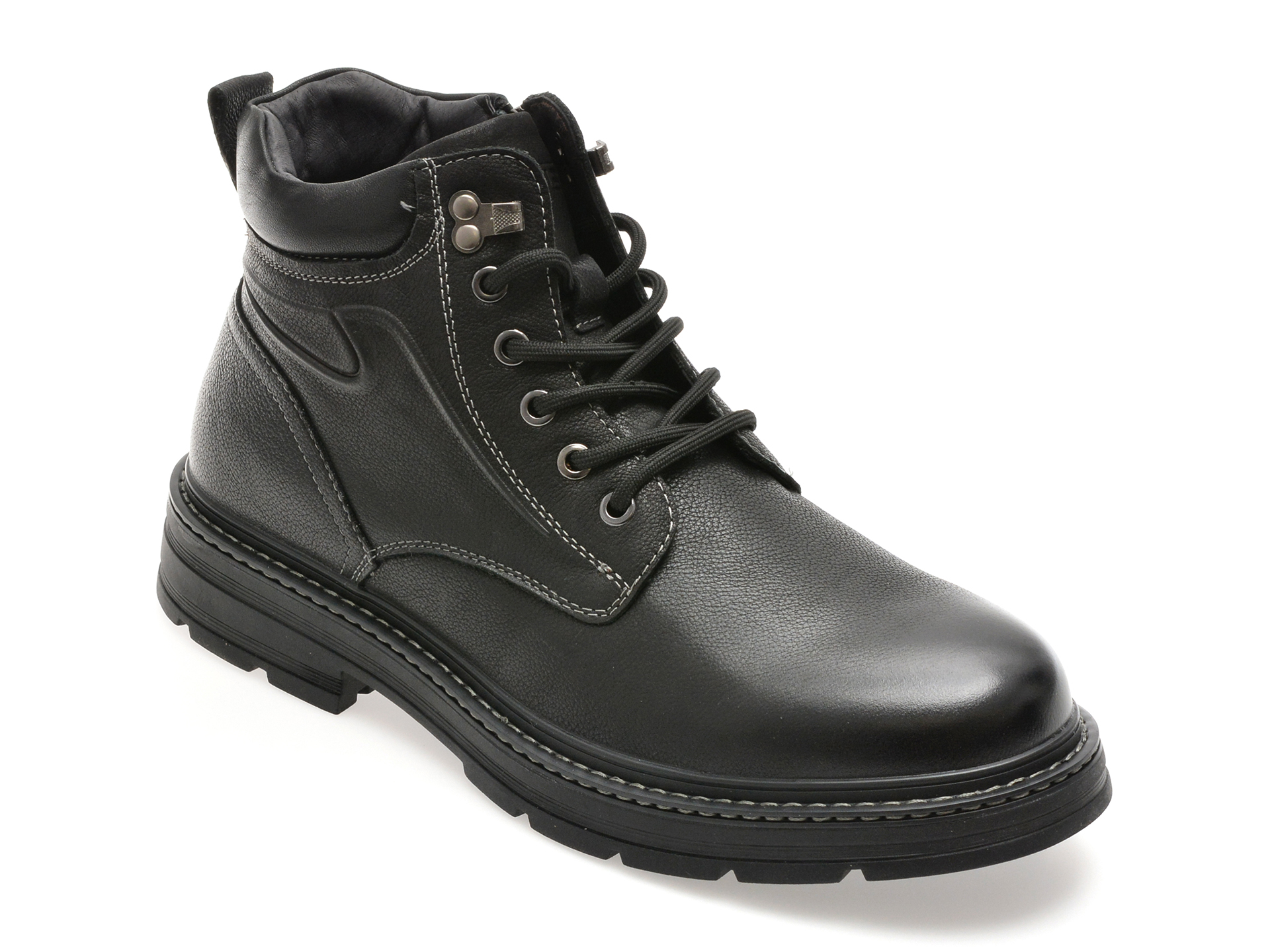 Bocanci OTTER Negri Rezistenți, Piele Naturala