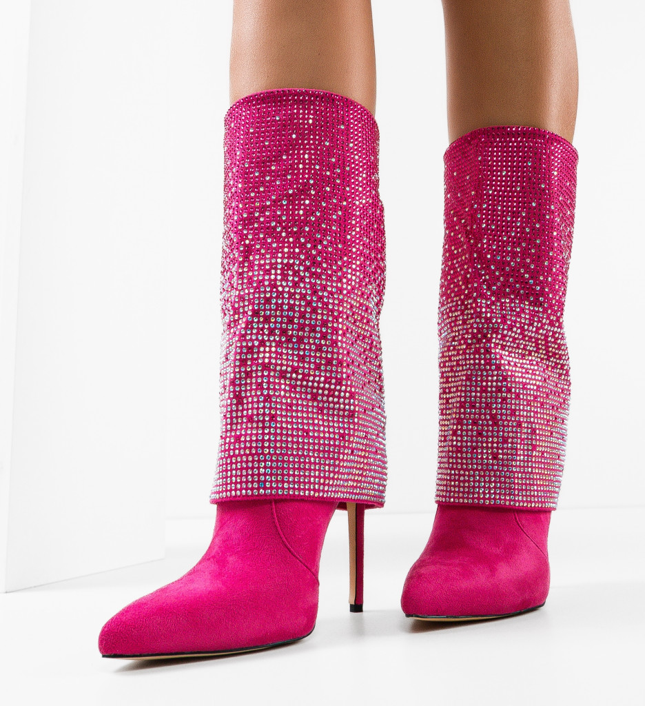 Cizme Dama Jim Fuchsia - Eleganță și Stil - imagine 3